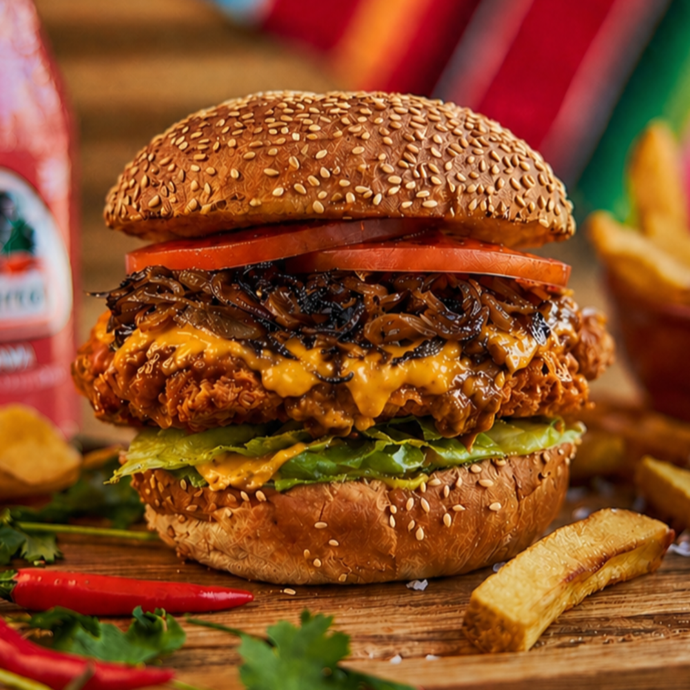 Oklahoma Crispy Chicken burger Texican